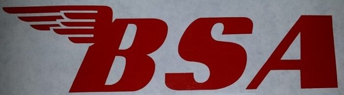 BSA Logo Decal - Red - 7" x 1-7/8"