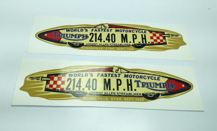 Triumph World's Fastest Motorcycle Decal - Sold in Set - Image 2