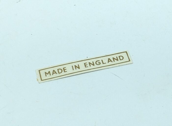 Triumph "Made in England" Decal - Gold - 1-7/8" x 1/4"