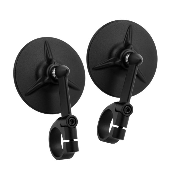 Motone "Tri-Line" Billet Bar End Mirrors, Pair